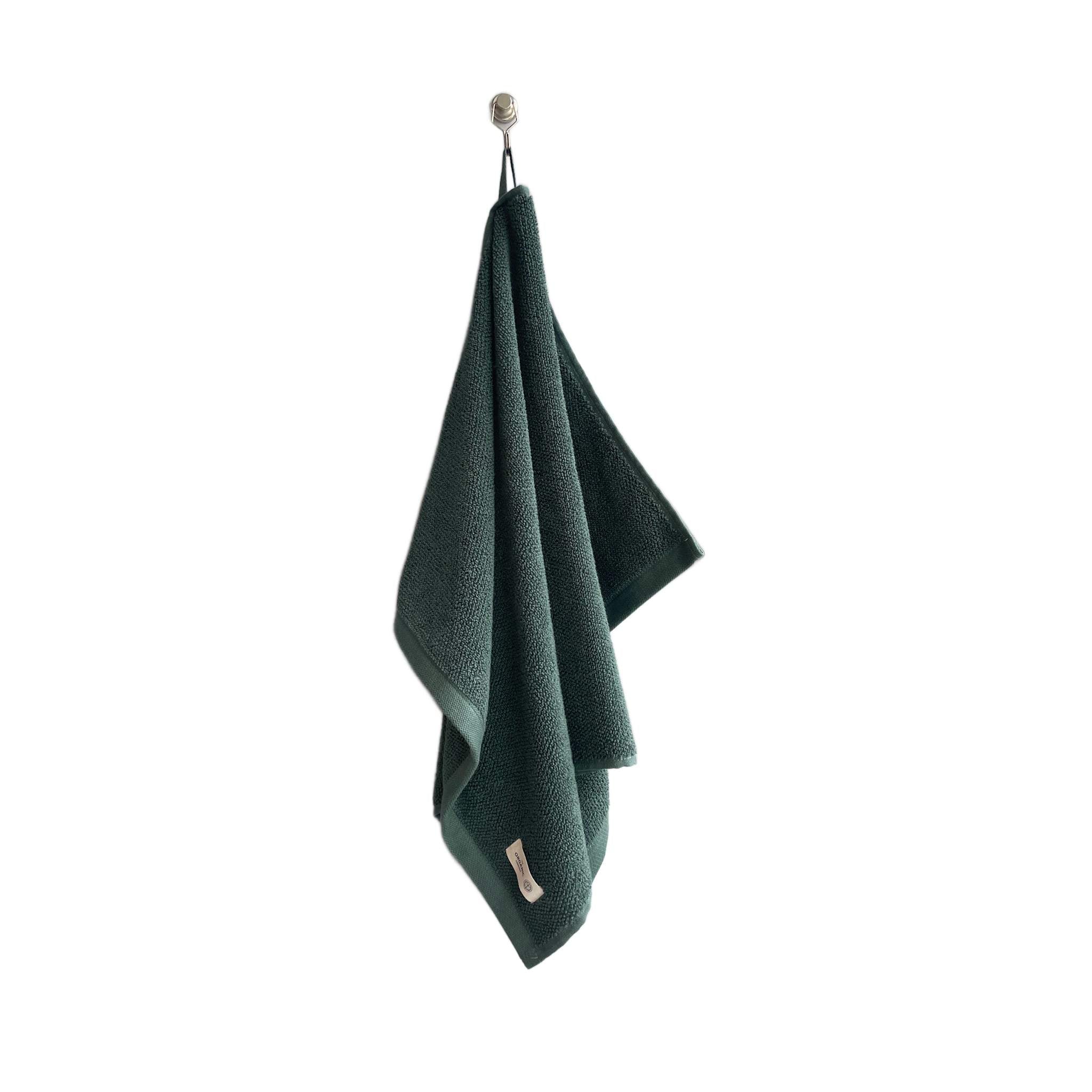 towel, organic, terry, dark green, danish design, made in portugal