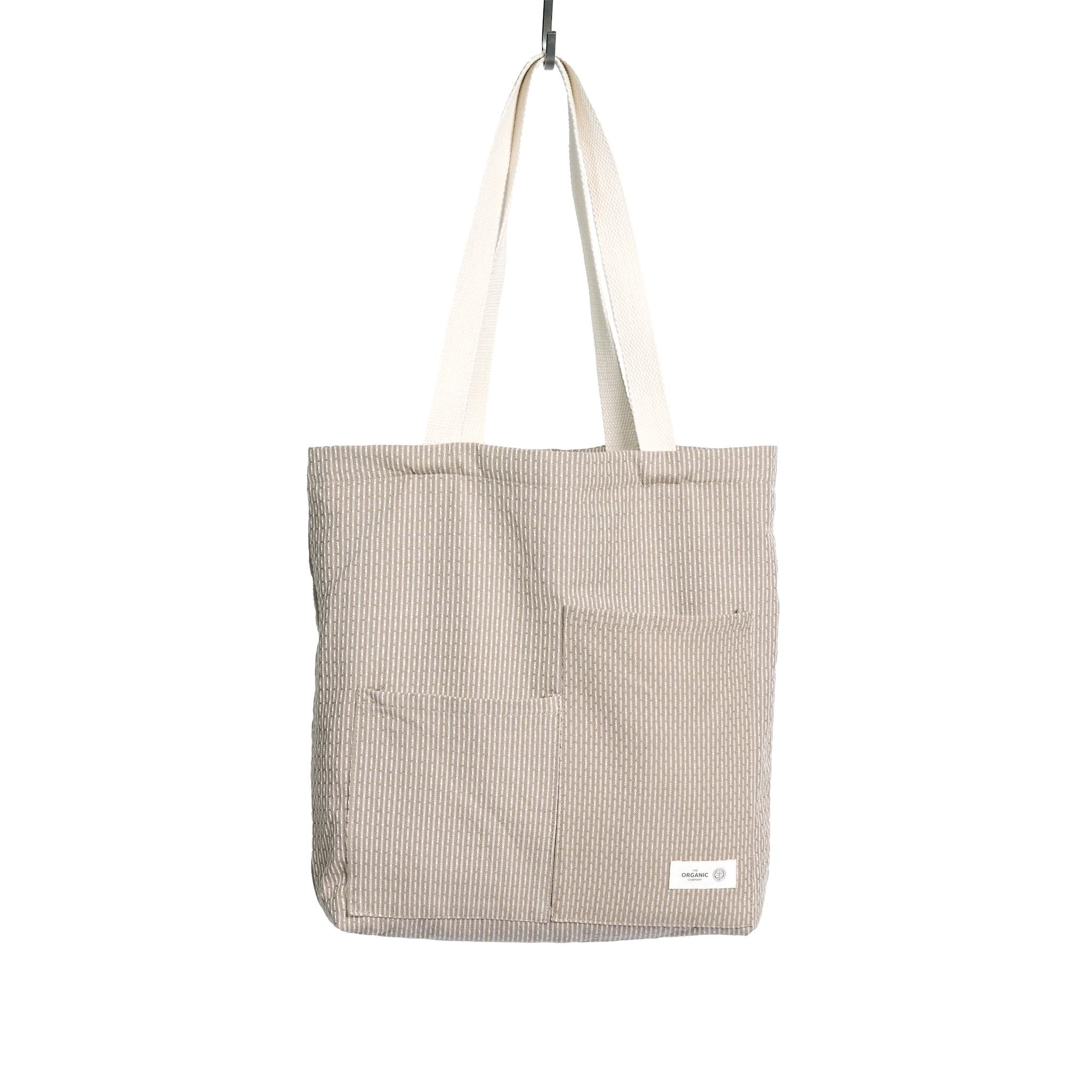 Piqué skulder taske - Ler / Lys Beige