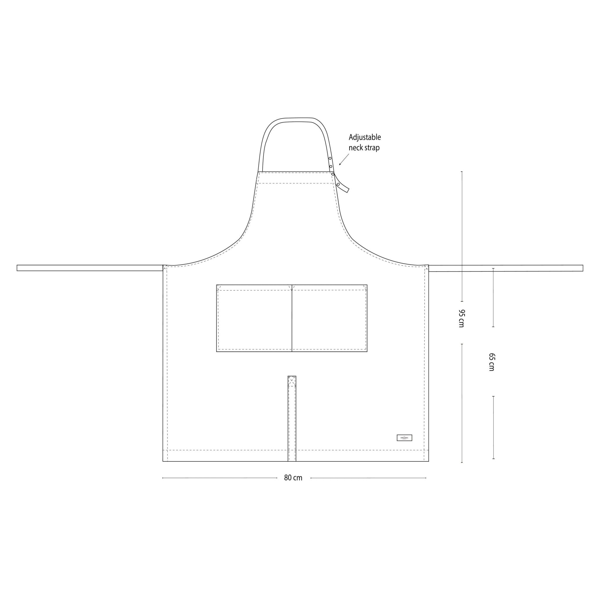 The Organic Company Apron with Pocket Twill 100 Black