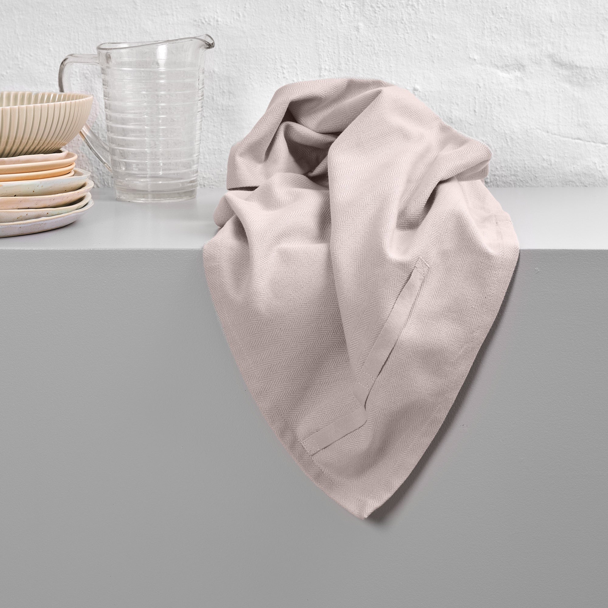 The Organic Company Kitchen Towel Herringbone 340 Dusty lavender