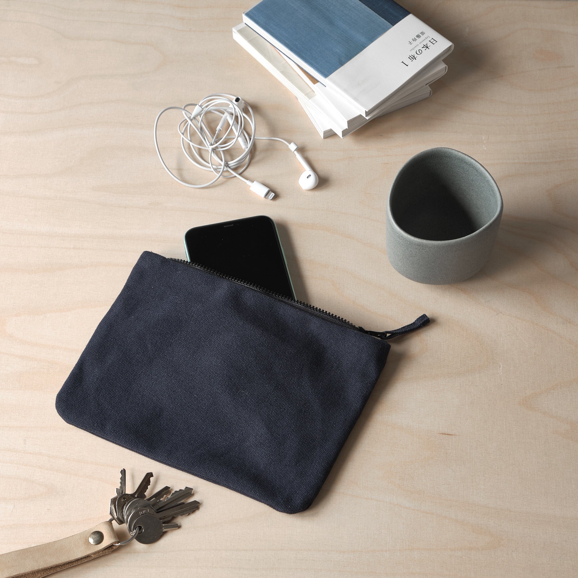 The Organic Company Large Purse Heavy canvas 502 Rei - dark blue