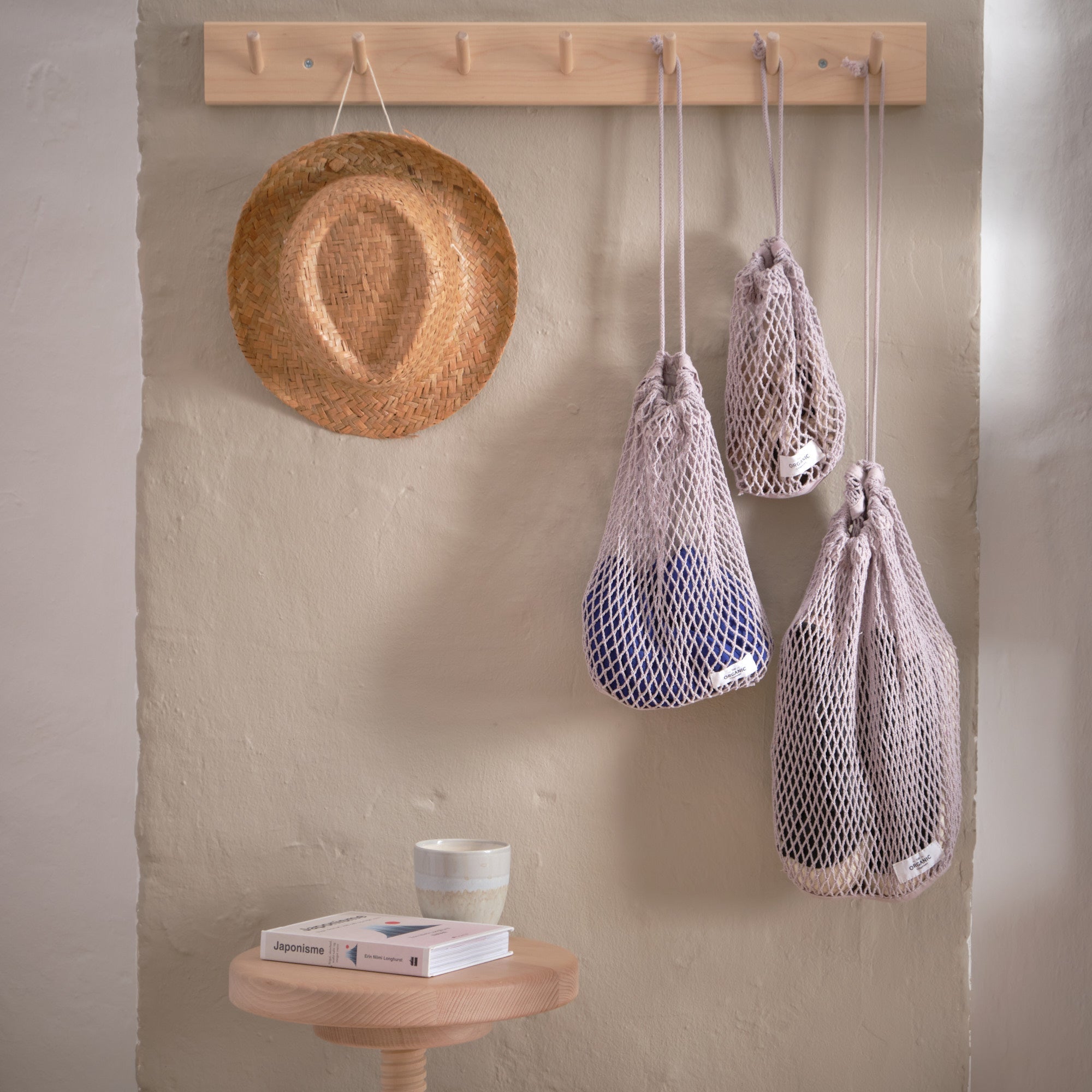 The Organic Company Net Bag Small Net Fabric (10's x 10's) 340 Dusty lavender