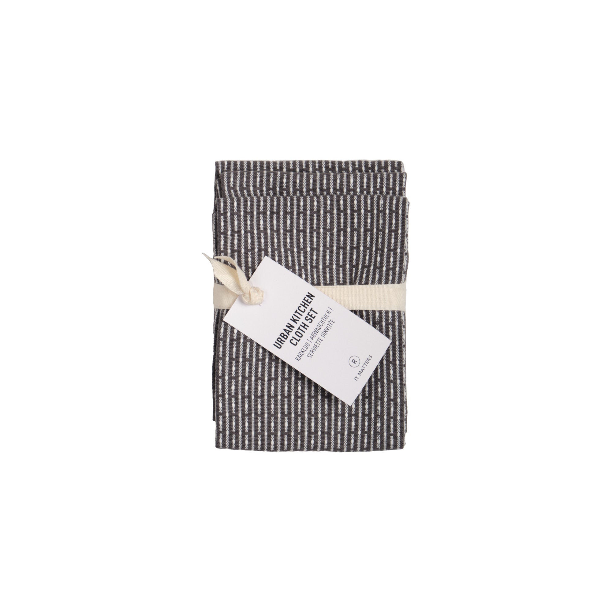 The Organic Company Urban kitchen cloth m (3 pack) Piqué 111 Evening grey