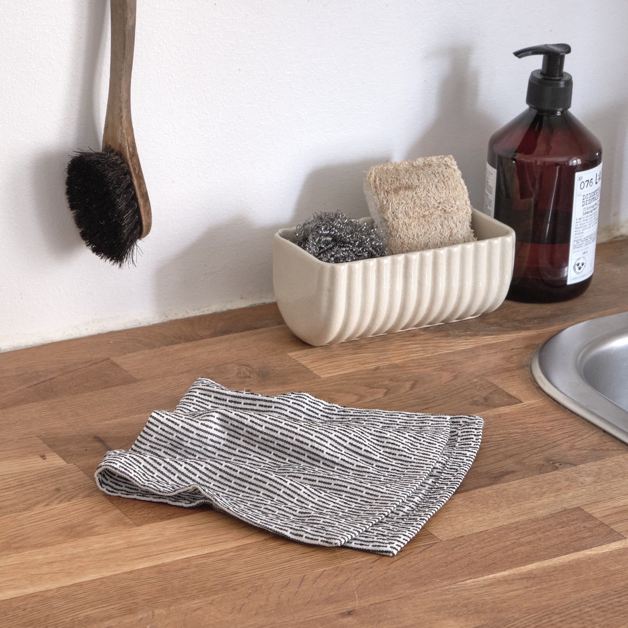 The Organic Company Urban kitchen cloth m (3 pack) Piqué 180 Morning grey