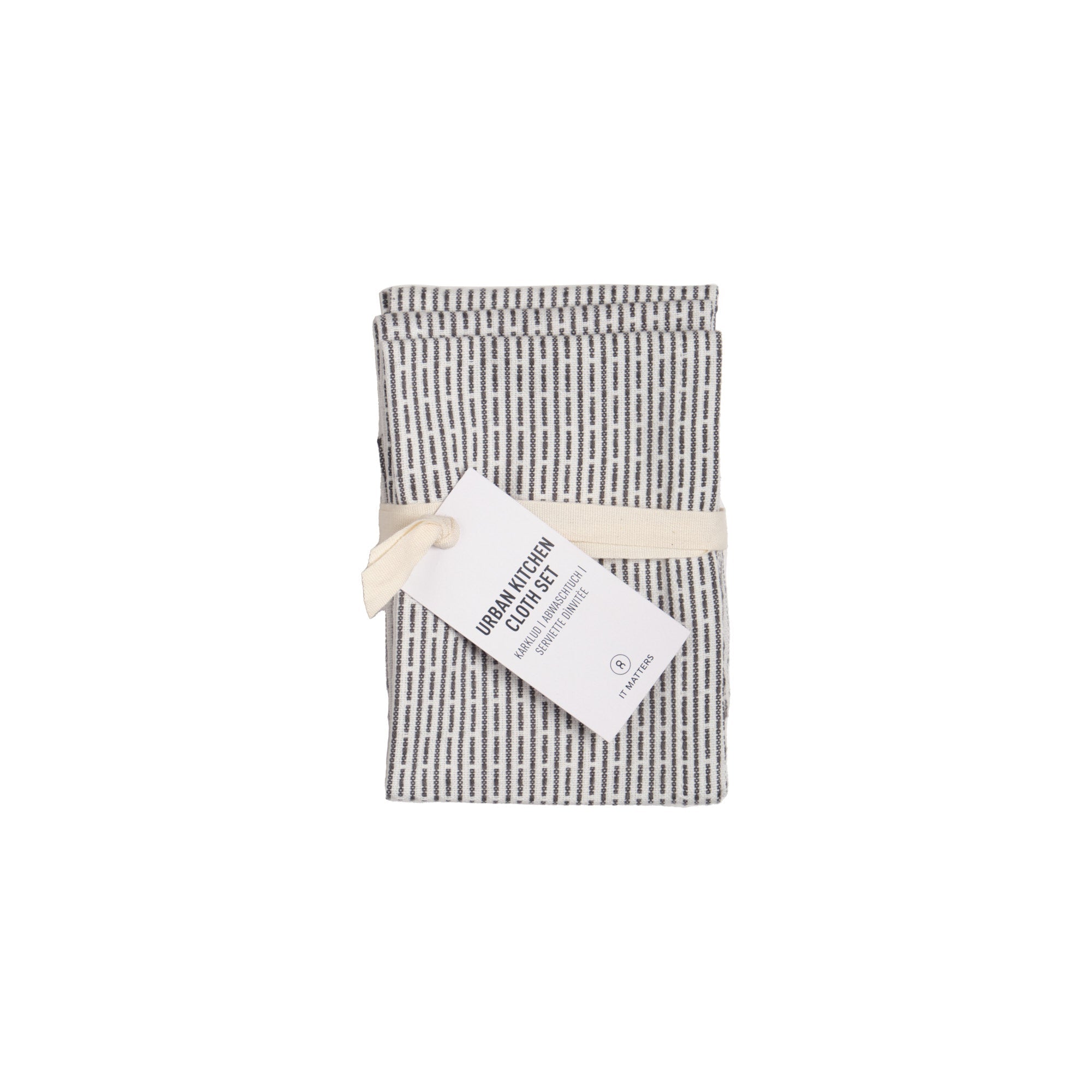 The Organic Company Urban kitchen cloth m (3 pack) Piqué 180 Morning grey