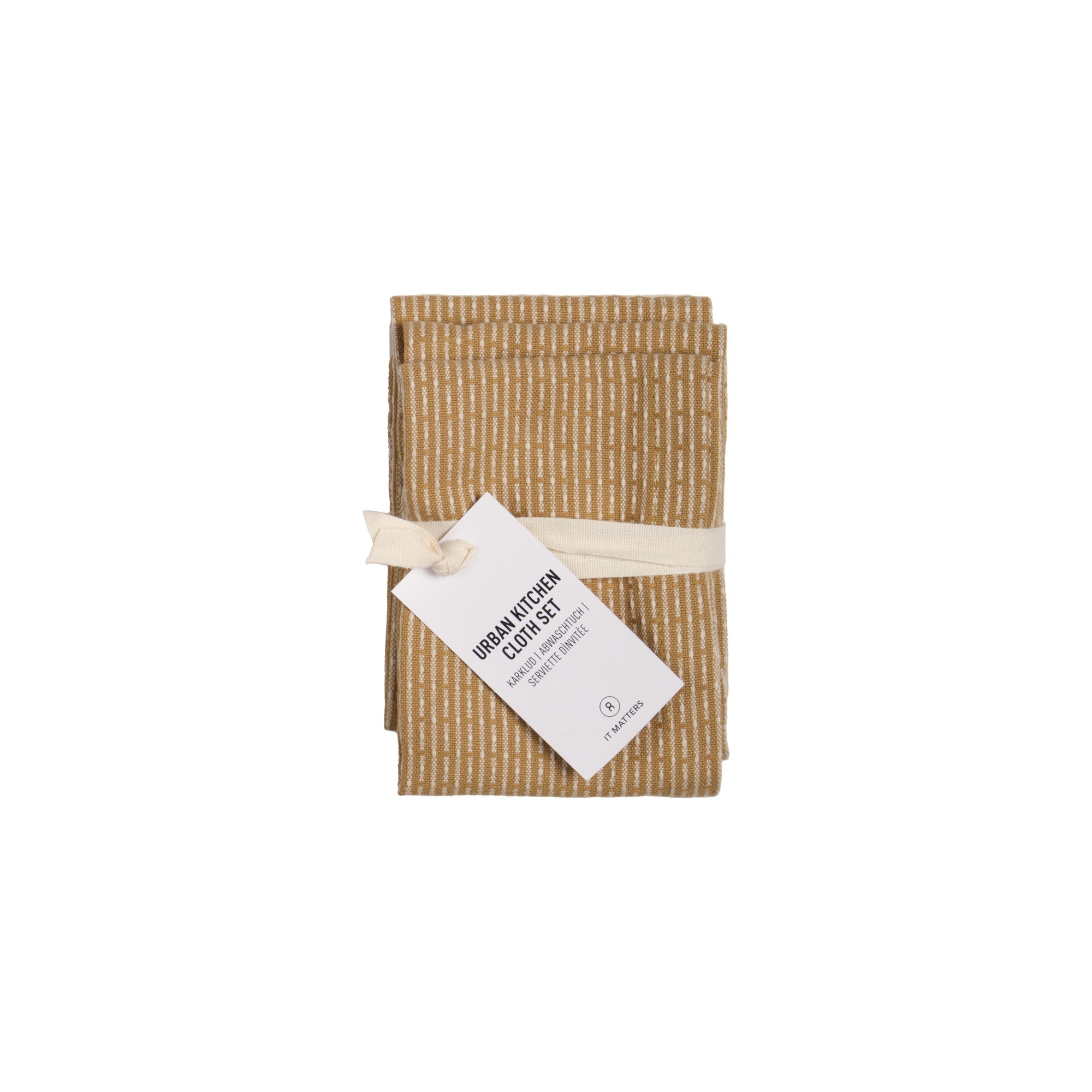 The Organic Company Urban kitchen cloth m (3 pack) Piqué 216 Khaki stone
