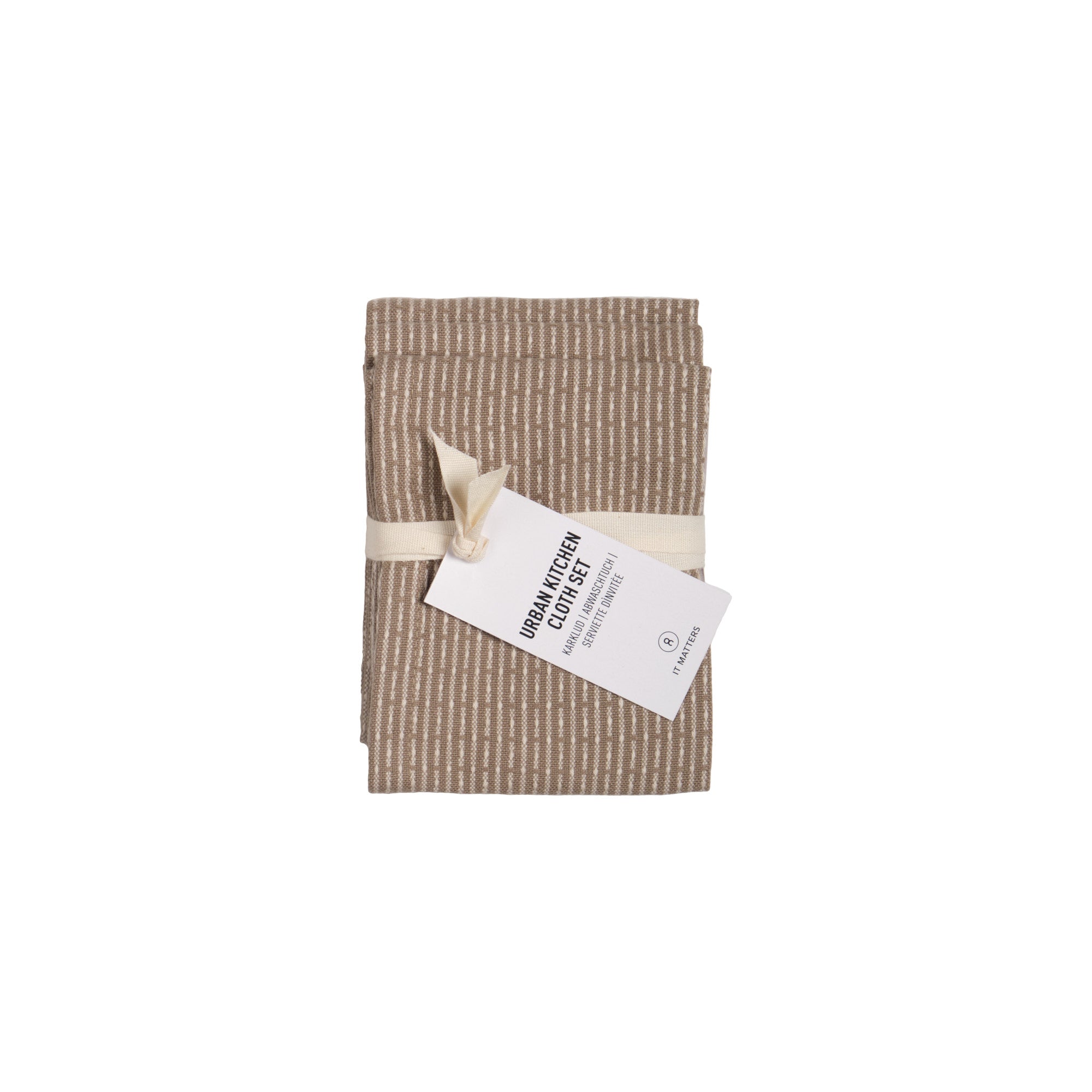 The Organic Company Urban kitchen cloth m (3 pack) Piqué 226 Clay stone