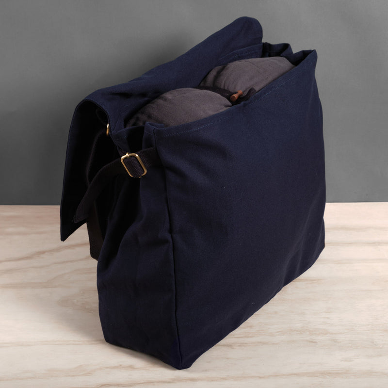The Organic Company Big Shoulder Bag Heavy canvas 502 Rei - dark blue
