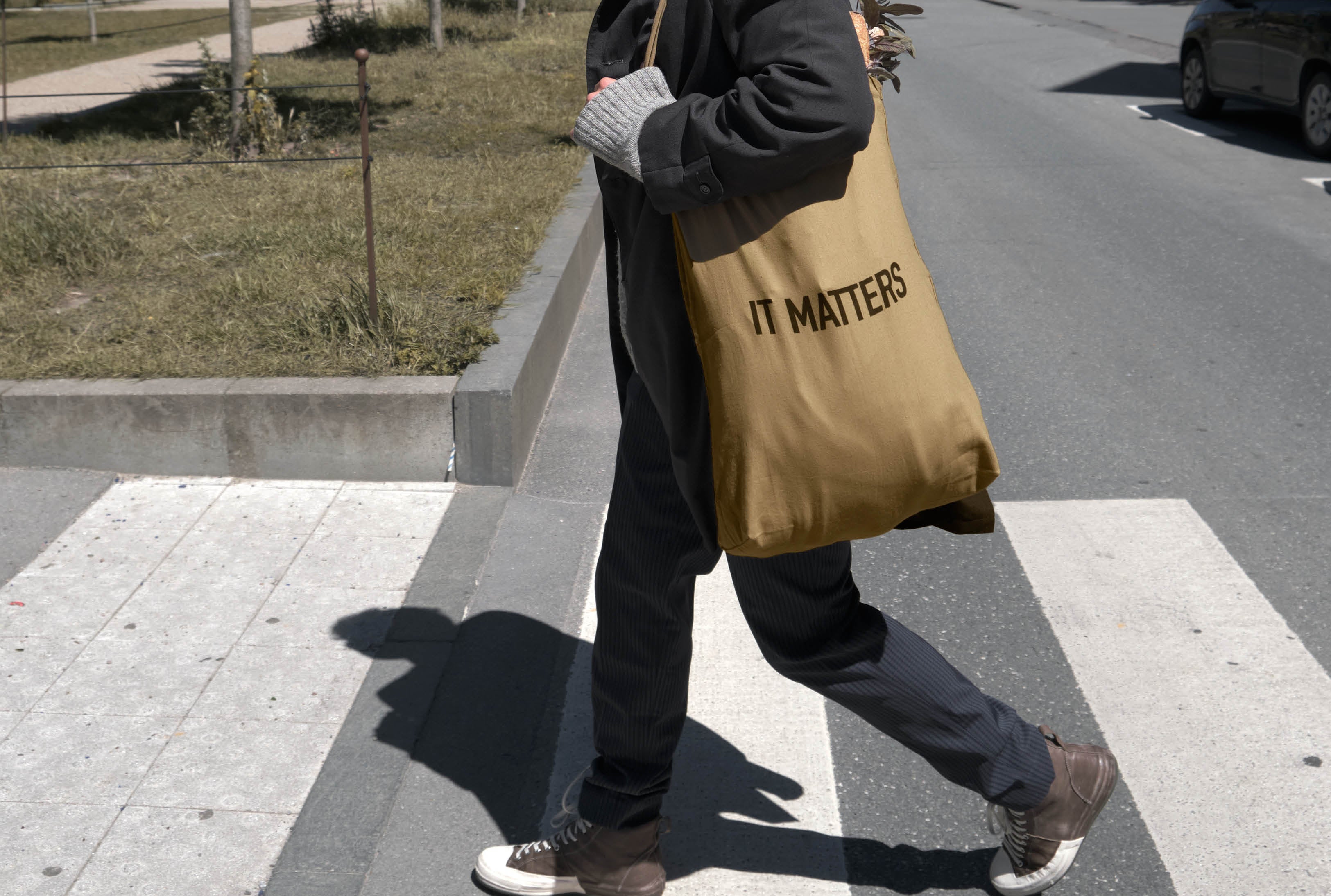 Organic bags with various items in them