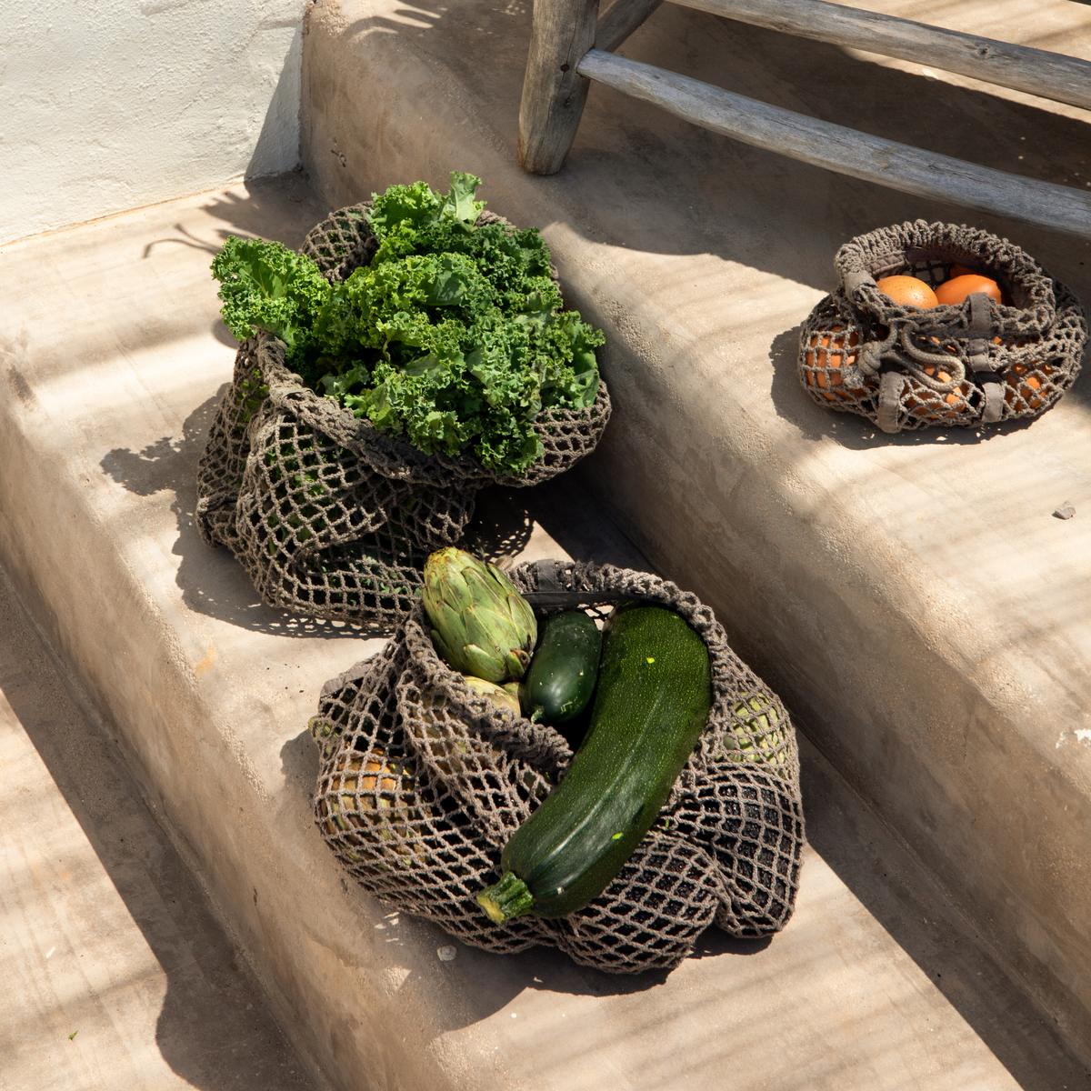 The Organic Company Net Bag Net Fabric (10's x 10's) 225 Clay - small+medium+large