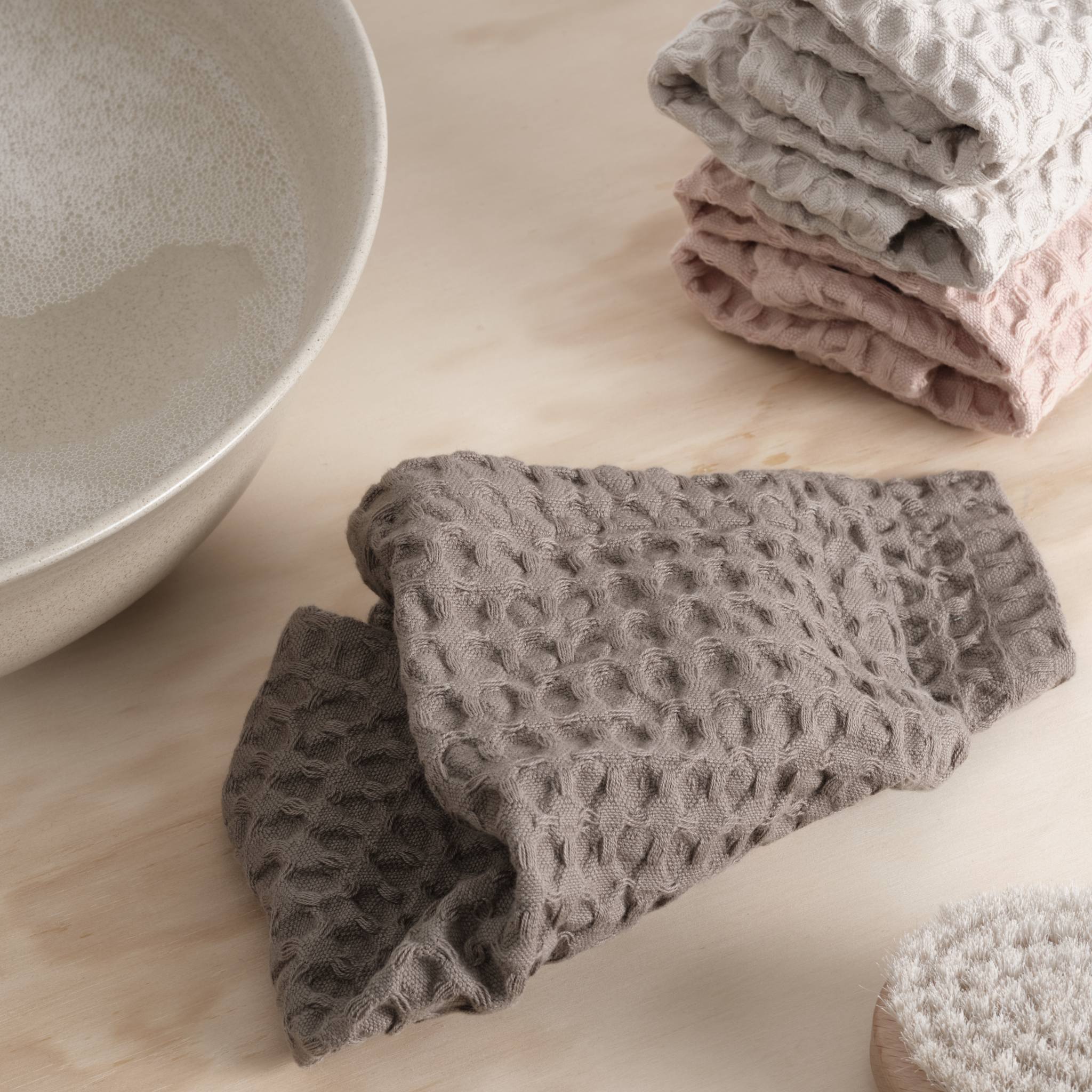 Big Waffle Wash Cloth (pack of 3 pcs) - 225 Clay