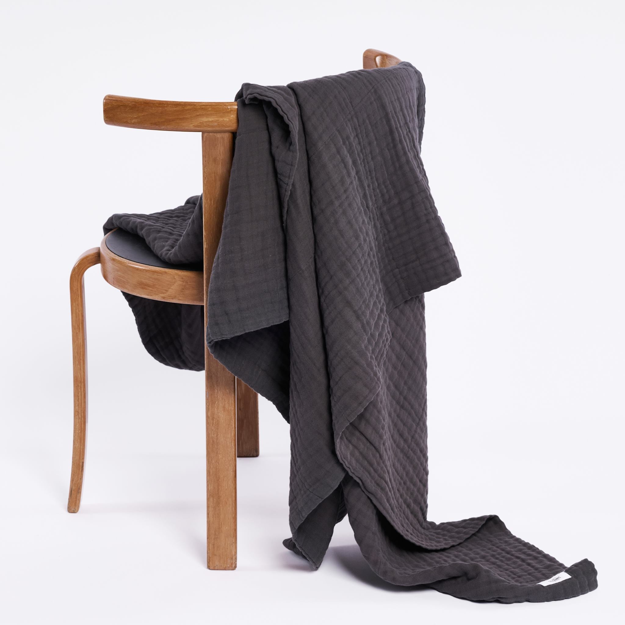 6-lags tæppe - Mørkegrå