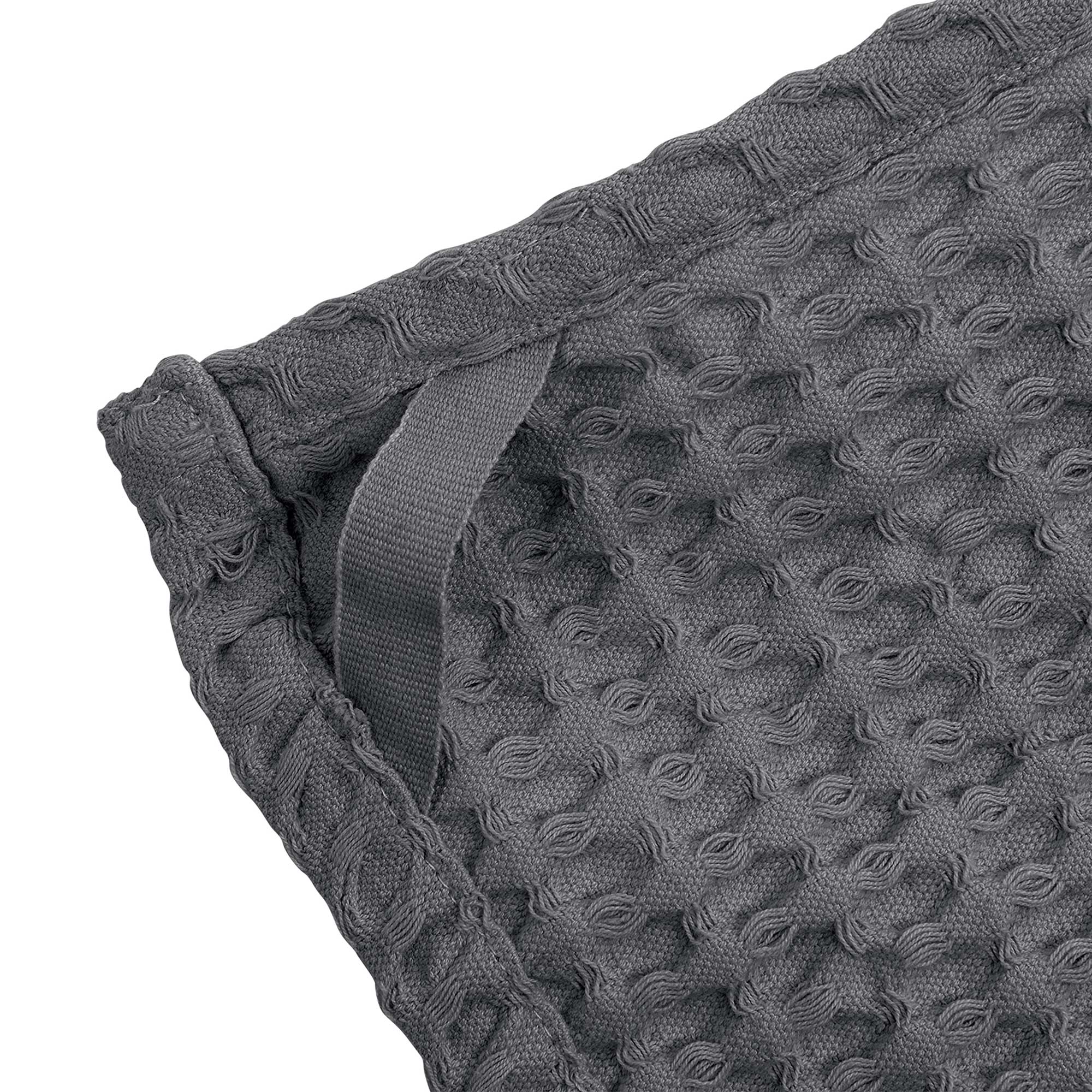 The Organic Company Big Waffle Kitchen and Wash Cloth Big Waffle 110 Dark grey