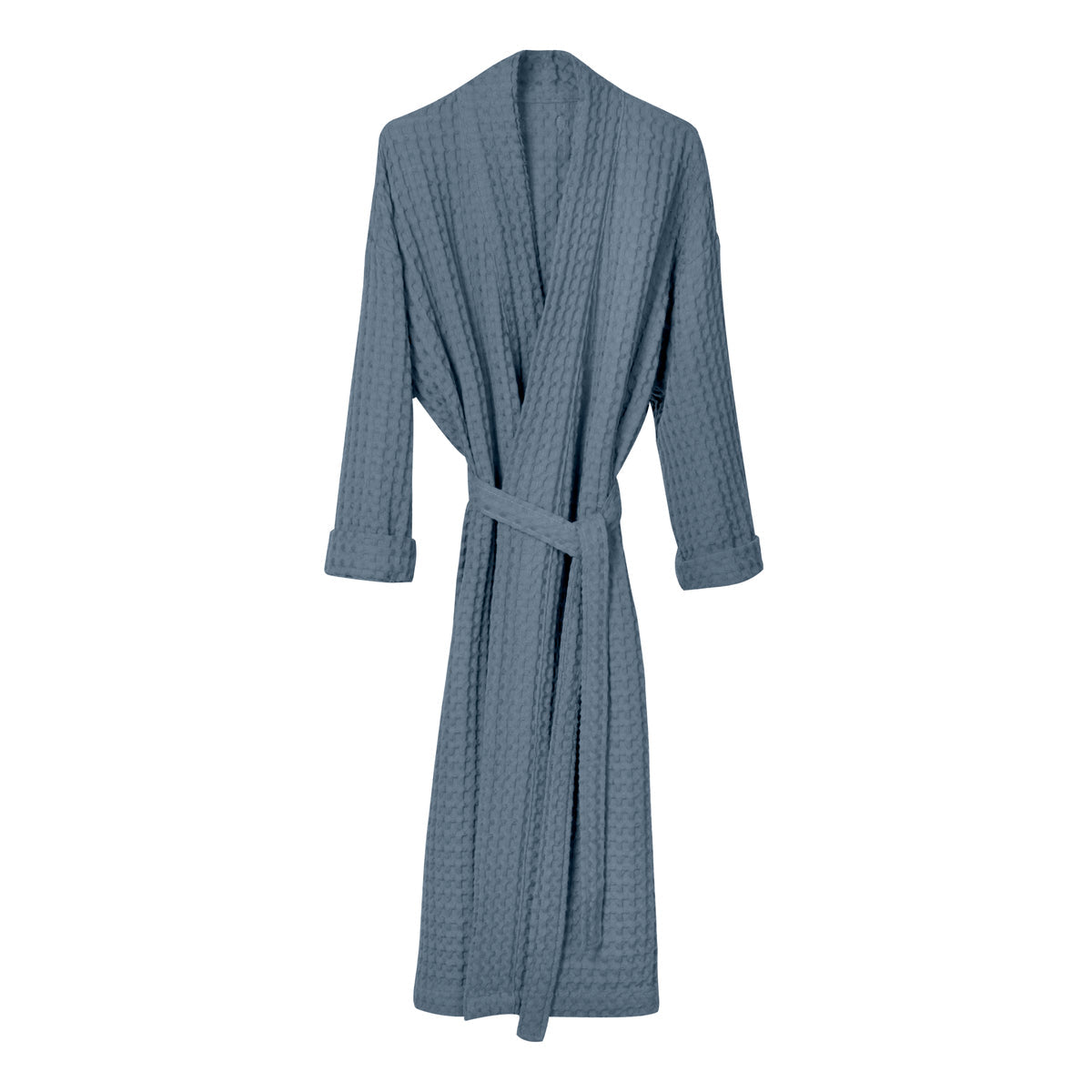 The Organic Company Big Waffle Bathrobe Big Waffle 510 Grey blue