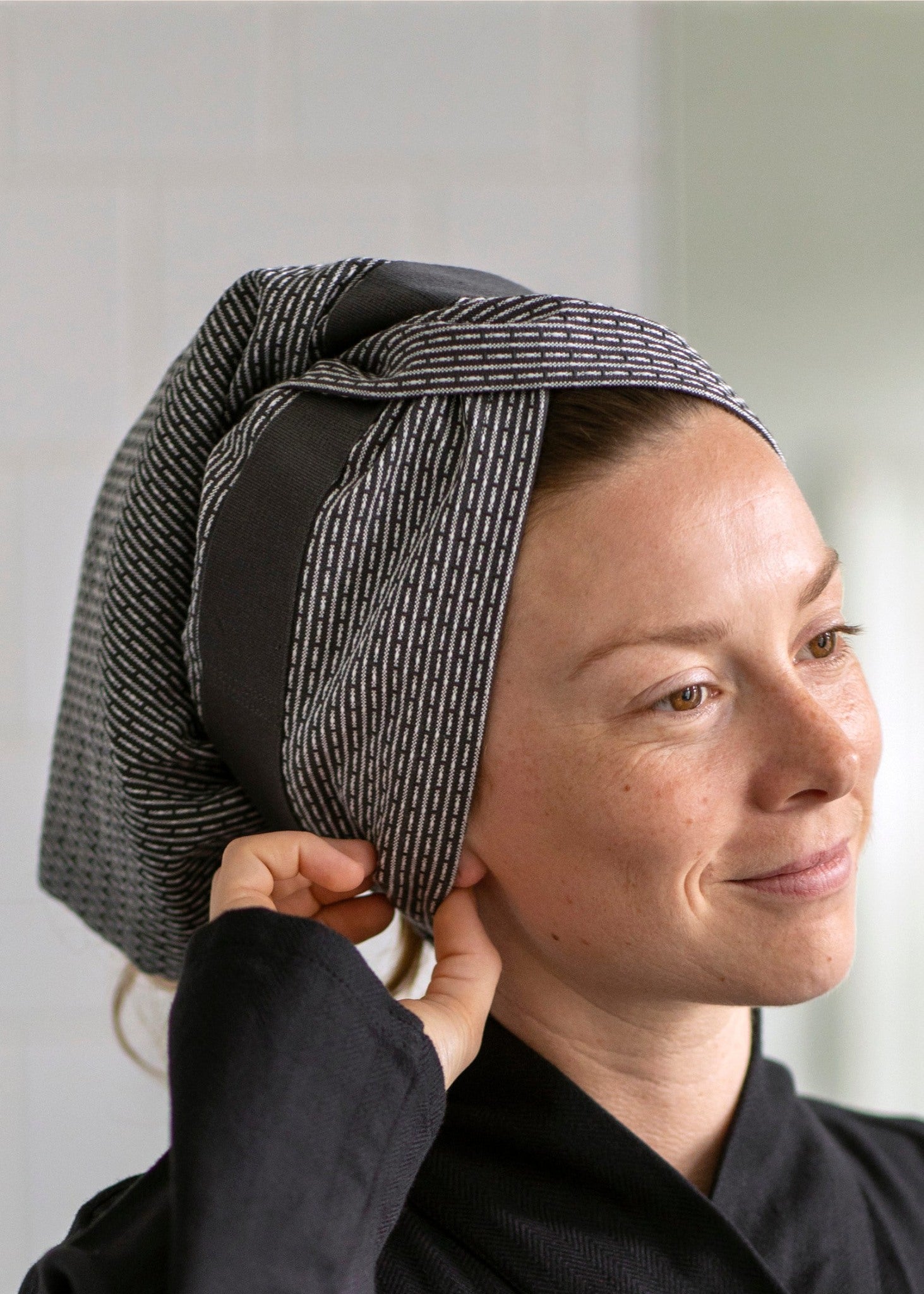 The Organic Company Hand Hair Towel Piqué 511 Grey blue stone