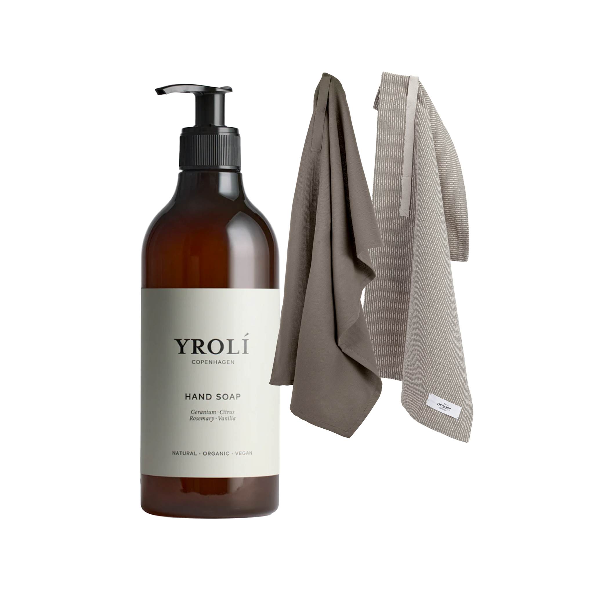 Køkken sæt med visketykker og håndsæbe (3 produkter)