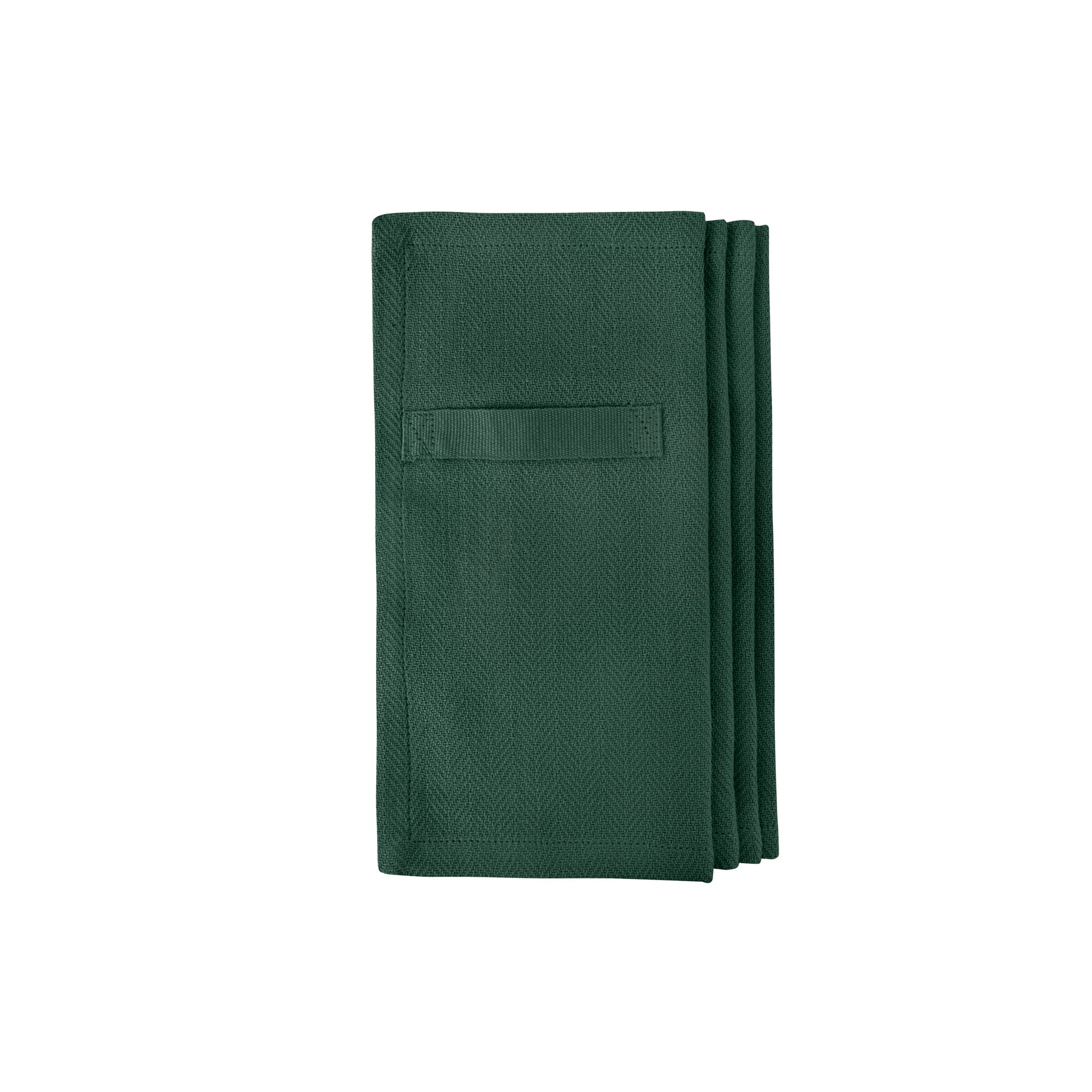 The Organic Company Everyday Napkin Herringbone 400 Dark green