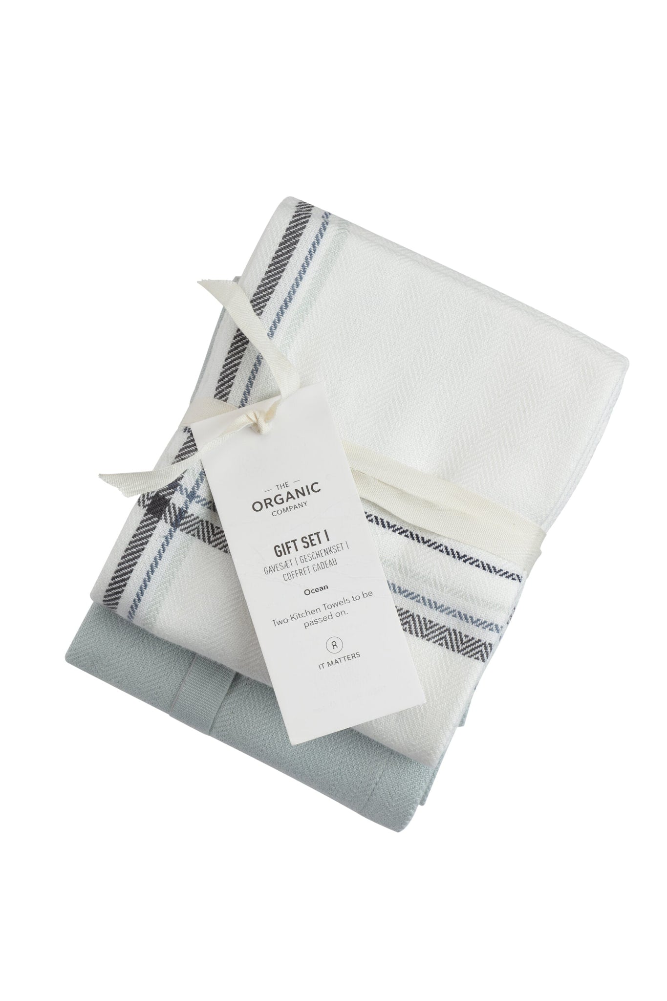 The Organic Company Gift set I Herringbone 813 Ocean Check giftset I