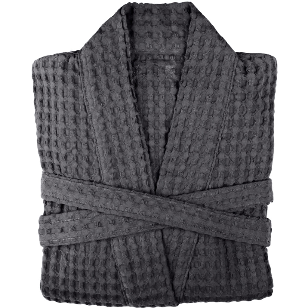 The Organic Company Big Waffle Bathrobe Big Waffle 110 Dark grey