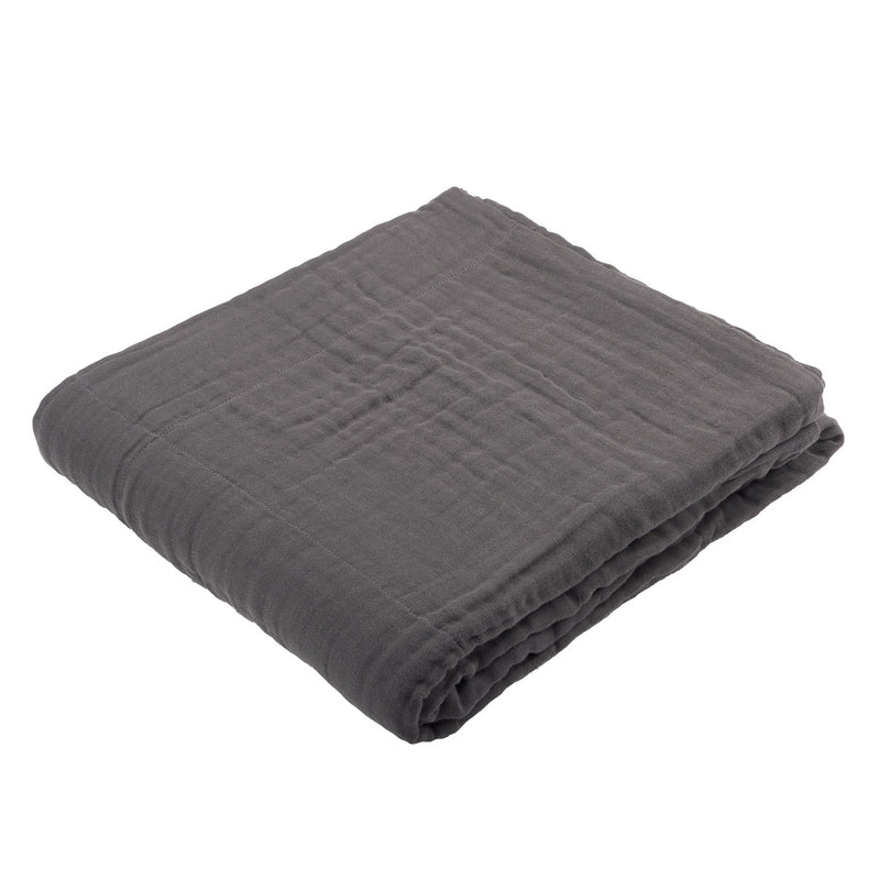 6-lags tæppe - Mørkegrå