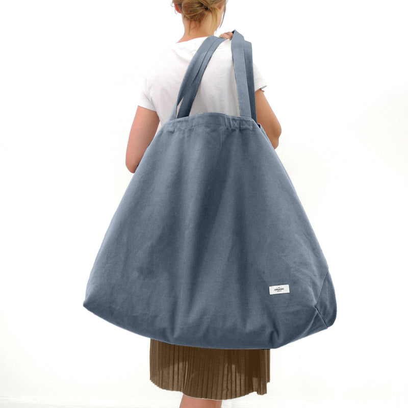 The Organic Company Big Long Bag Heavy canvas 510 Grey blue