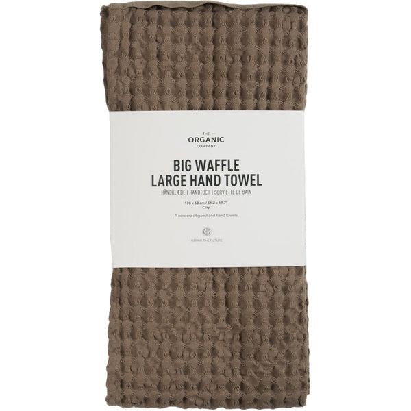 The Organic Company Big Waffle Large Hand Towel 130 x 50 cm Big Waffle 225 Clay