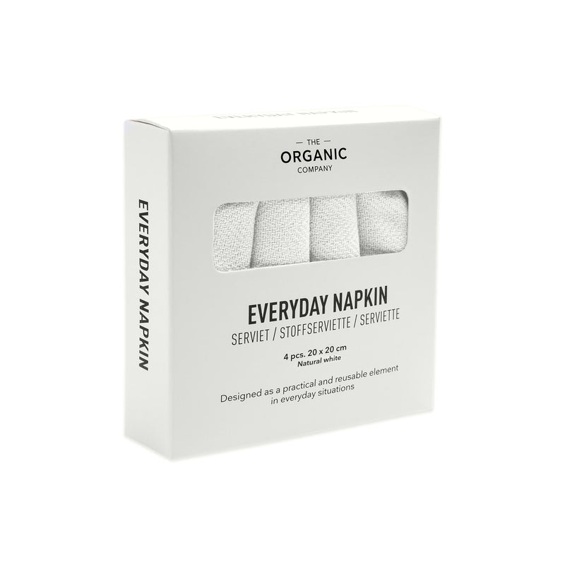 The Organic Company Everyday Napkin Herringbone 200 Natural white
