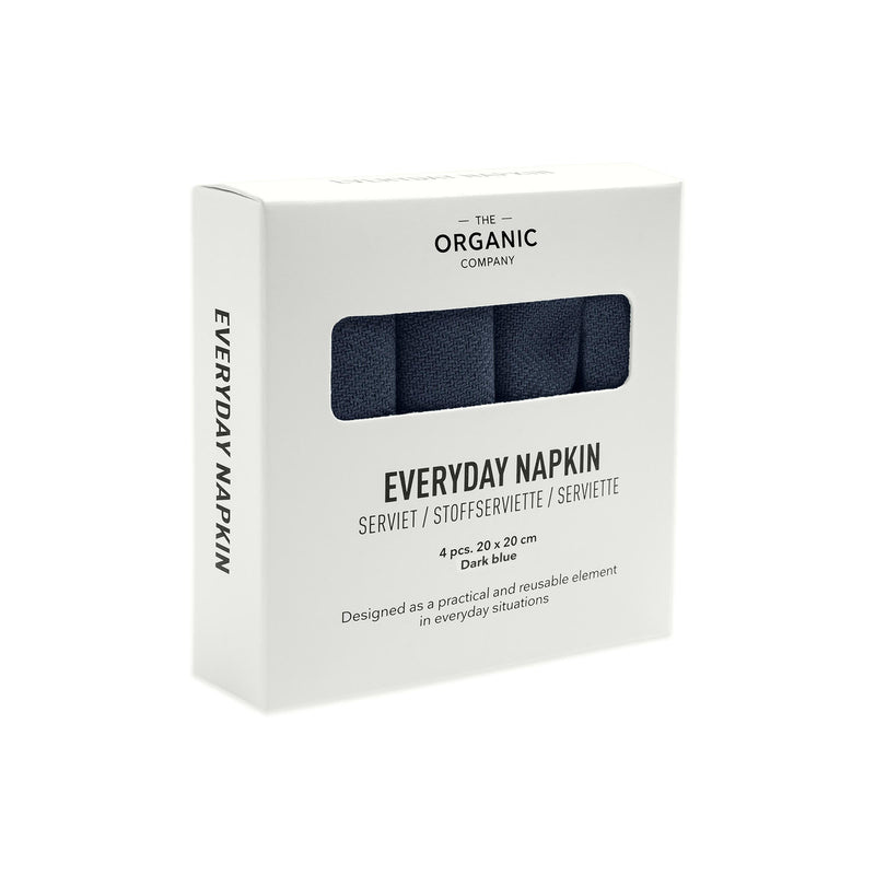 The Organic Company Everyday Napkin Herringbone 500 Dark blue