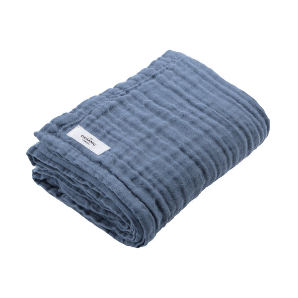 The Organic Company FINE Bath Towel Gauze 510 Grey blue