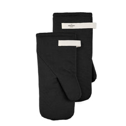 The Organic Company Oven Mitts Large Canvas 100 Black